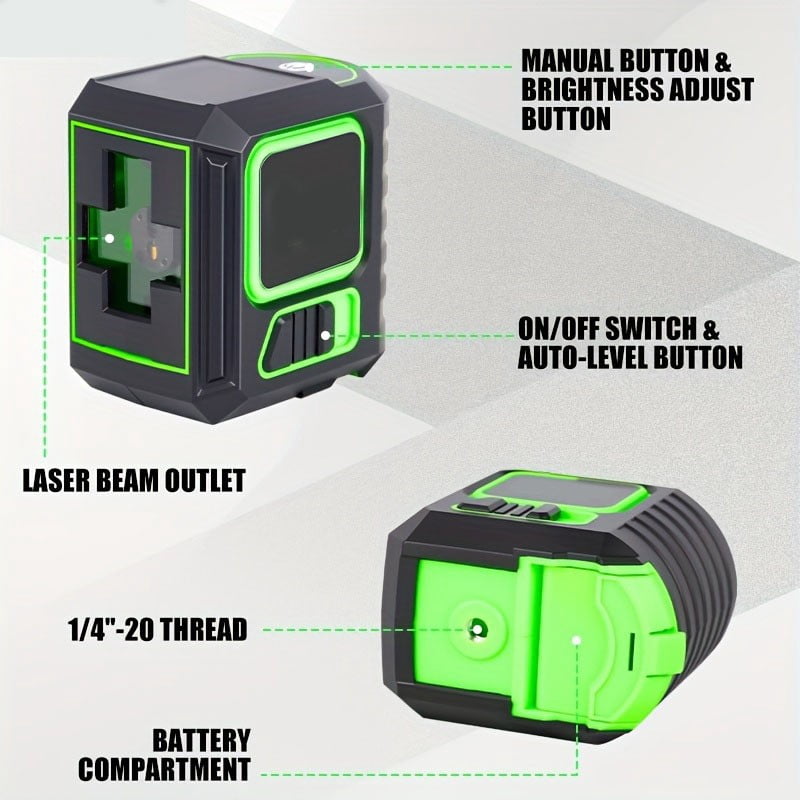 Laser Level with Tripod, Self-Leveling Cross Line Laser, Vertical and Horizontal Line, Rotatable 360 Degree, Manual Self leveling and Pulse Mode,IP54 Waterproof