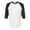 White/ Black, variant on Tultex - Unisex Fine Jersey Raglan T-Shirt - 245 - White/ Black - Size: 3XL