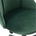 thumbnail image 4 of FurnitureR Chaise de Bureau Pivotante Réglable en Velours Moderne Vert, 4 of 8