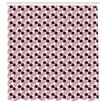 thumbnail image 2 of Ambesonne Figs Shower Curtain, Summer Tropical Fruits Plot, 69"Wx70"L, Dark Fuchsia and Coral, 2 of 4