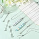 thumbnail image 3 of 1 caja de 12 piezas DIY, 6 juegos de collares con cuentas en blanco, cadena deslizante de acero inoxidable plateado con barras para llavero., 3 of 7