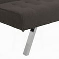 thumbnail image 4 of Modern Minimalist Fabric Sofa Bed 220cm with Stainless Legs and Espresso Color, 4 of 15
