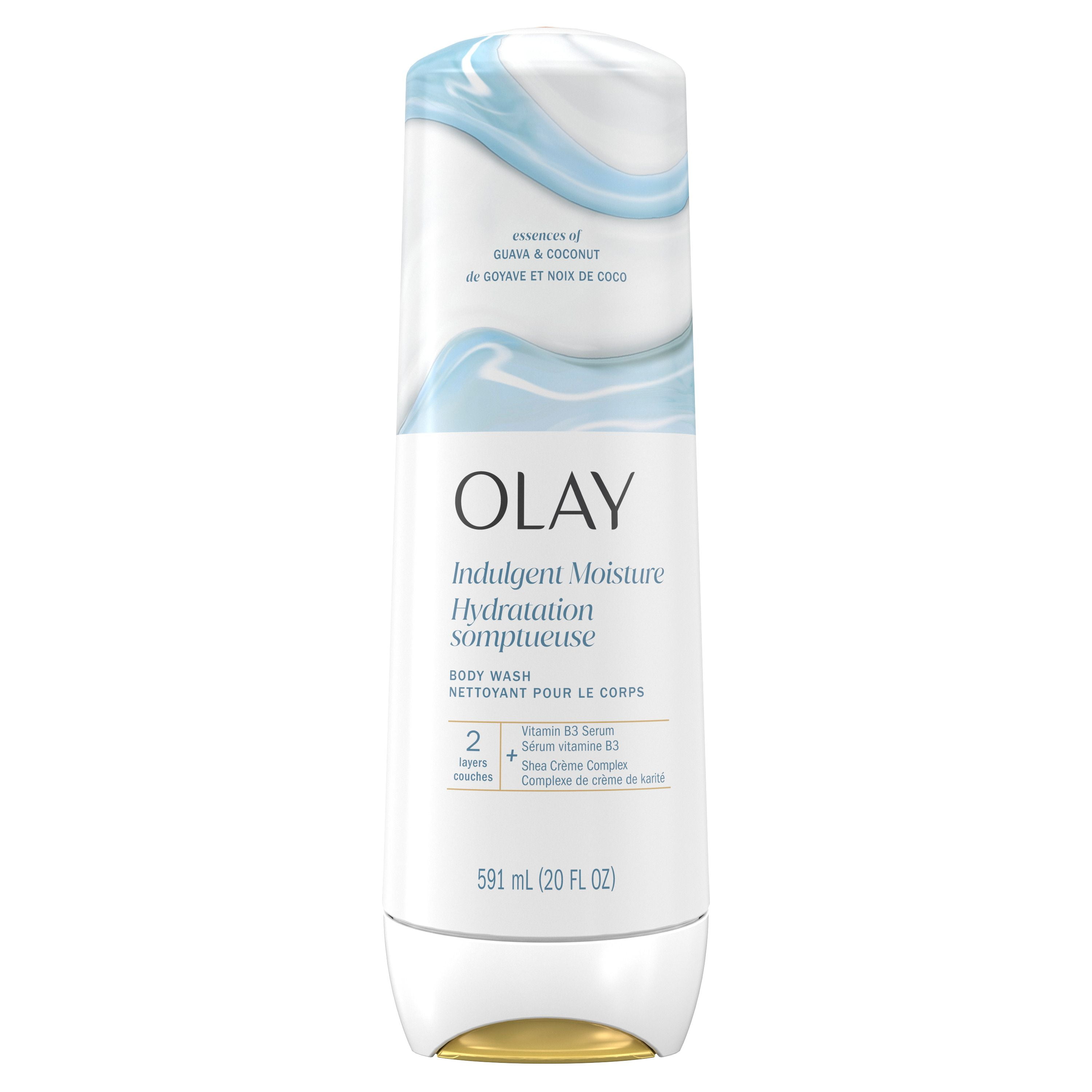 Olay Indulgent Moisture Body Wash Infused with Vitamin B3, Notes of Guava and Coconut