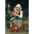 thumbnail image 2 of William Bouguereau 14x18 Gold Ornate Wood Frame and Double Matted Museum Art Print Titled - Breton Brother and Sister (1871), 2 of 4
