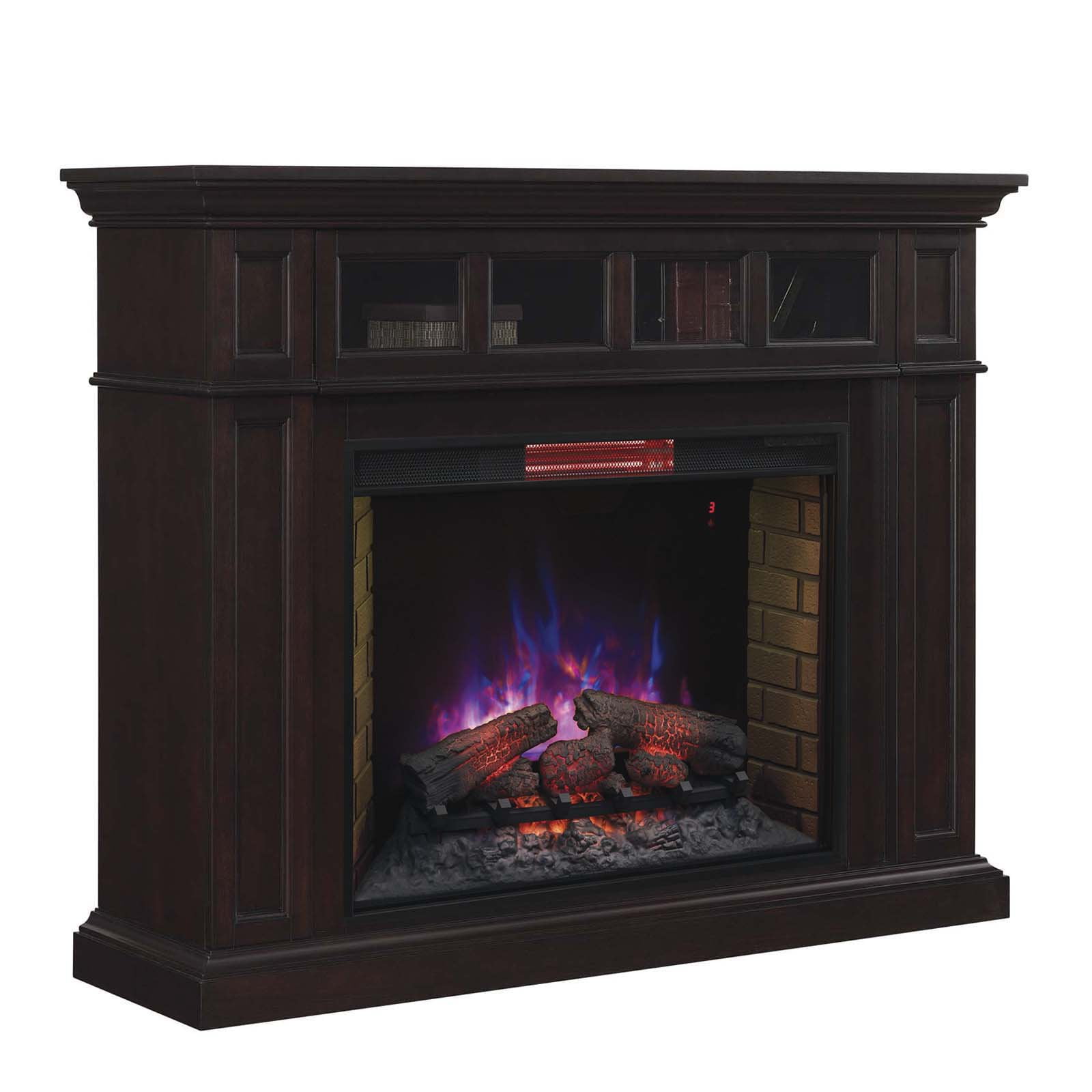 Classic Flame Chimney Free Estate Wall Mantel Electric Fireplace With Insert Espresso