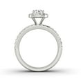 thumbnail image 3 of 1.00ctw Diamond Halo Bridal Set Engagement Ring in 14k  White Gold (1.00ctw,I2-I3, G-H), 3 of 5