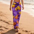 thumbnail image 4 of Halloween Pajamas Women Cute Pumpkin Pajama Plus Size Sleepwear Pjs Pants Cozy Pjs Bottoms Lounge Pants, 4 of 7