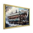 thumbnail image 2 of Designart "Festive Journey Christmas Train Ride I" Performing Arts Framed Wall Art Decor - Modern Farmhouse Gold Transportation Train Hallway Framed Wall Art Decor, 2 of 6