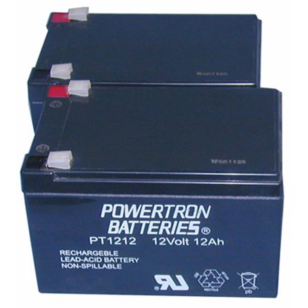 Powertron 2 12 Volt 12AH Rechargeable Electric Scooter EBike Battery