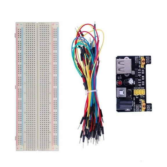HONCLL MB102 Breadboard 830 Point Solderless PCB Bread Board Test Development for DIY Electronic Projects