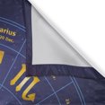 thumbnail image 3 of Ambesonne Astrology Kitchen Curtains, Horoscope Birth Dates, 55"x39", Royal Blue and Yellow, 3 of 3