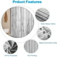 thumbnail image 6 of Grey Shower Curtain for Bathroom, Farmhouse Barn Door Shower Curtains 72x72inches Wood Stripes Fabric Waterproof Shower Curtain Set with Hooks for Stall RV Hotel, 6 of 6
