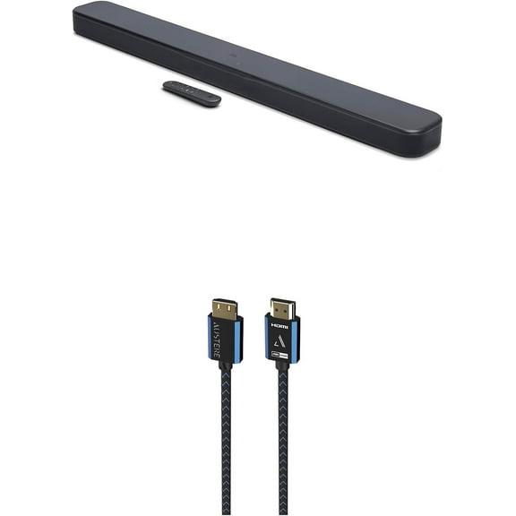JBL BAR-300-MK2 5.0 All-in-One Dolby Atmos Soundbar with an Austere 5S-4KHD2-2.5M V-Series 2.5m Premium 4K HDR HDMI Braided Cable (2025)