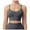 Grey, variant on Aura Lane Women’s Ribbed Crisscross Back Yoga Sports Bra – Racerback Medium Impact Fitness Bra with Strappy Design for Running & Gym Black M