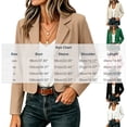 thumbnail image 3 of GUACER Womens Cropped Blazer Button Long Sleeve Notch Lapel Jacket, Casual Office Wear, 3 of 5