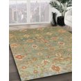 thumbnail image 3 of Ahgly Company Machine Washable Indoor Rectangle Abstract Fall Leaf Brown Green Area Rugs, 6' x 9', 3 of 7