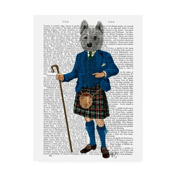 Trademark Fine Art 'West Highland Terrier In Kilt' Canvas Art by Fab Funky