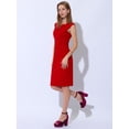 thumbnail image 5 of BLISSFUL STEP Platform Open Toe Chunky High Heels Sandals for Women Burgundy (Size 8.5), 5 of 7
