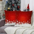 thumbnail image 7 of ZACOO Red Velvet Throw Pillow Covers 18"x18" Christmas Throw Cushion Cases Snowflake Pattern Pillow Cases for Couch Sofa, Set of 2, 7 of 7