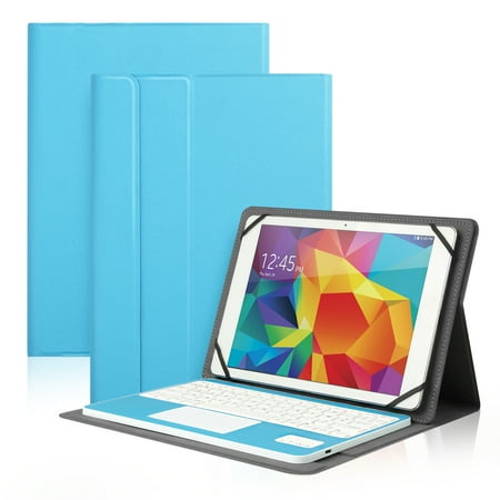 PU Leather Folio Bluetooth Keyboard Case Cover for Samsung Galaxy Note 10.1 Tablet N8010/N8000 (2012) and Tab A 9.7 T555C/T550 with QWERTY Layout Removable ...