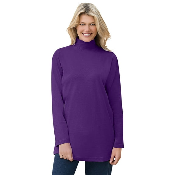 Woman Within Plus Size Perfect Mockneck Tunic