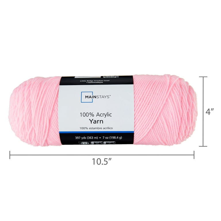Mainstays Medium Acrylic Yarn, 7oz, Swim Pink - Walmart.com