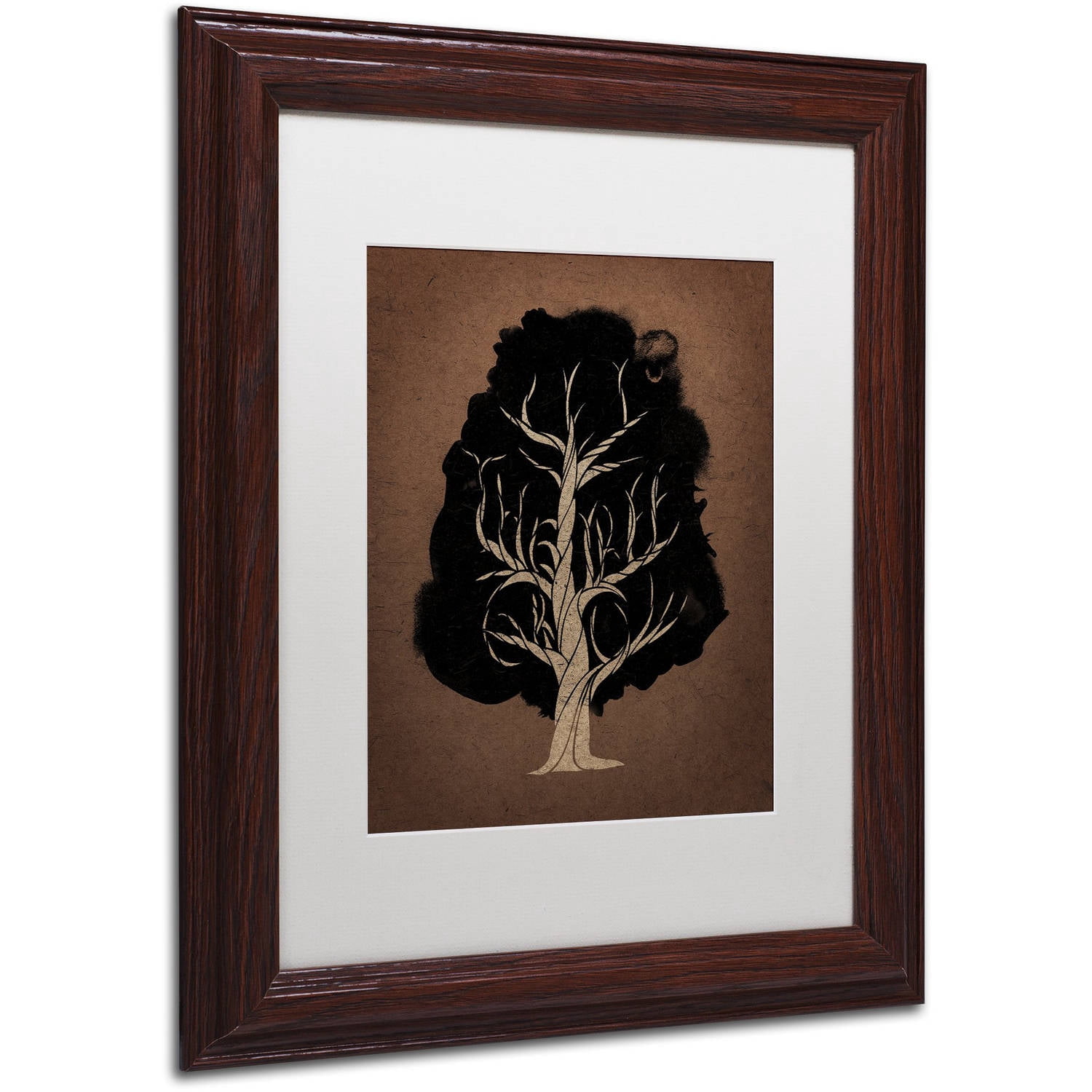 Trademark Fine Art 'Let The Tree Grow' Canvas Art by Robert Farkas, White Matte, Wood Frame