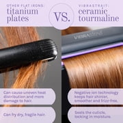 Vibrastrait Essential Vibrating Ceramic Tourmaline Ionic Flat Iron, 1.5-inch - Fast, Frizz-Free Ceramic Hair Straightener with Easy, Gentle Glide for Waves, Curls, Smooth Hair