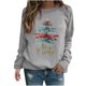 thumbnail image 2 of Sudaderas de Cuello Redondo de Navidad Para Mujer Moda Otoño Nuevo Suéter Con Estampado de Árbol de Navidad Odeerbi ODB209015, 2 of 3