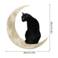 thumbnail image 5 of Halloween Metal Sign Black Cat Moon Wall Hanging 11.8'' x 11.8'' Back Cat Metal Sign Wall Decoration for Halloween Decorations Wall Art Home Office Bedroom Living Room Bathroom Courtyard Wall, 5 of 8