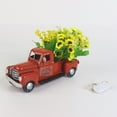 thumbnail image 2 of asddcavvf Camion de Cor avec Tournesols Fleurs Camion en Métal avec Guirlandes Lumineuses LED pour Plateau à Étages Articles Mini Tournesols Maison Ferme Ensemble d'Ornements Ornement de Noël Souvenir Ornement de Noël Fantaisie, 2 of 5
