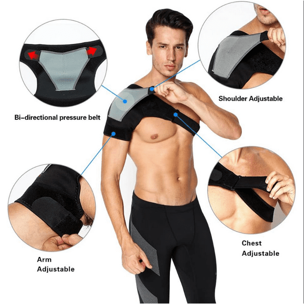 QUETO Shoulder Support, Adjustable Shoulder Bandage, Neoprene