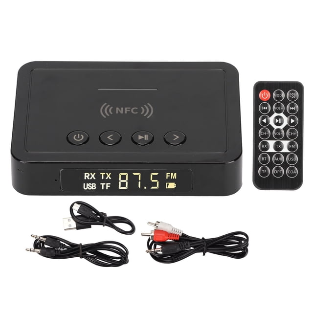 Transmisor y receptor Bluetooth 5.0, adaptador Bluetooth 3 en 1 para PC, TV, tableta, altavoz, sistema de sonido para el hogar y el coche.