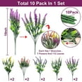 thumbnail image 3 of 10 Bundles Artificial Fall Flowers Outdoor Fall Decor Artificial Lavender Flowers UV Resistant Fake Fall Plants Faux Fall Flowers Autumn Thanksgiving Decorations Home Indoor Garden(Brown), 3 of 5
