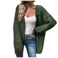 thumbnail image 1 of Long Cardigan Sweaters for Women Women's Fashion Knitted Long Hemp Pattern Cardigan Sweater Coat Soft Cardigan Sweaters for Women Long Coats for Women Fashion Long Coats for Women Winter, 1 of 5