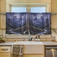 thumbnail image 2 of Yayeee Kitchen Curtains Set of 2 Light Filtering 57"x36" Over Sink Window Panels, Moonlight Mountain, 2 of 7