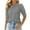Gray, variant on Uaswgudfs Women's Flowy Drapey Blouse Top with Tiered Ruffles - Round Neck Short Sleeve Design for Going Out Casual Wear