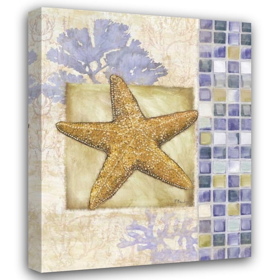 Paul Brent 15x18 Gallery Wrapped Canvas Wall Art Titled - Mosaic Shell Collage II