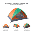thumbnail image 5 of Hassch 2 Person Camping Dome Tent with Carrying Bag, Lightweight Portable Backpacking Tent for Outdoor Hiking, Orange & Green, 5 of 7