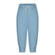 thumbnail image 3 of WILLBEST Pantalones Casuales para Mujer, Capri, Cintura Alta, Estampados, Joggers con Cordón, Cómodos, Informales. Chica, 3 of 5