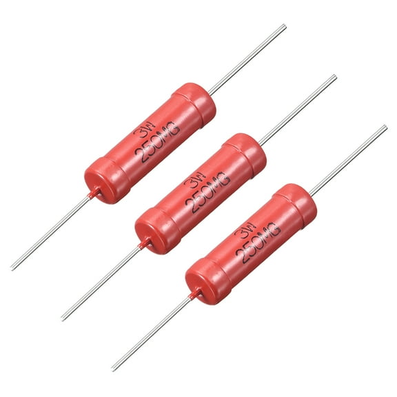 Unique Bargains 3W Power Rating 250M Ohm High Voltage Glass Glaze Film Resistors 3 Pcs