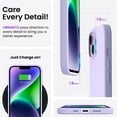 thumbnail image 5 of Compatible with iPhone 14 Case 6.1, Slim Liquid Silicone 3 Layers Full Phone Covered Soft Gel Rubber Case Protective Phone Cover 6.1 Inch-Pastel Lilac, 5 of 7