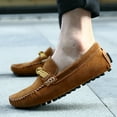 thumbnail image 5 of Big Size Men's Casual Loafers Slip On Leather Shoes Comfortable Lightweight Driving Shoes Male Moccasins Classic Penny Loafer Flats Boat Shoes Outdoor Walking Shoes, 5 of 7