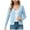 Light Blue, variant on idosla Women's Long Sleeve V-Neck Button Down Cardigan Knit Shrugs Sweater (Red, M)