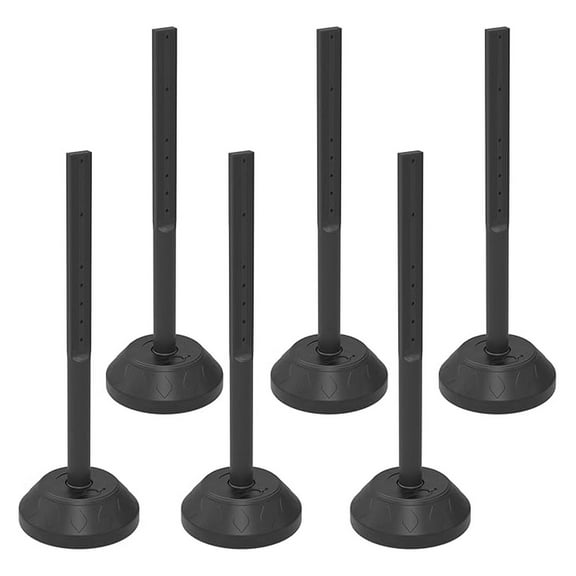 6-Pack Sign Holder, 41" Post with 13" Water Weighted Base Set Kit, Portable Warning Sign Stand for Parking Lots, Traffic Control, Construction Sites, Events, Includes Bolts & Nuts