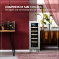 thumbnail image 4 of Equator 18 Bottle WINE REFRIGERATOR Black Freestanding/Builtin 7 Color LED 110V, 4 of 9