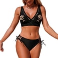thumbnail image 2 of Fznquz Womens Bikini Set Triangle Tropical Swim Suits Adjustable Straps Tie Side Summer Beach Swim Suit XL, 2 of 8