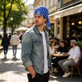thumbnail image 6 of CUIYUAN Skull Caps for Men Star Print Sweat Wicking Doo Rags Cooling Helmet Liner Cycling Motorcycle Bandana Sweat Wicking Head Wraps Bandana Beanie for Men Women Outdoor Activities, 6 of 6