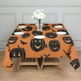 thumbnail image 3 of Halloween Black Pumpkins and Bats Square Tablecloth,Waterproof Square Table Cover,Wipeable Spillproof Washable Table Cover for Home Kitchen Party Decor 52"x52"(132x132cm), 3 of 6