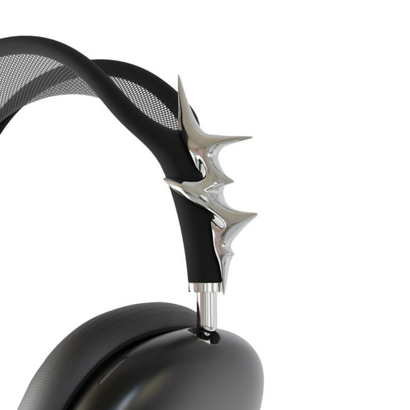 Original Design Silver Small Spikes - 3D Printed Headphone Accessory Charm for AirPods Max. Stylish Decor To Elevate Your Headphones, Sleek Silver Finish.